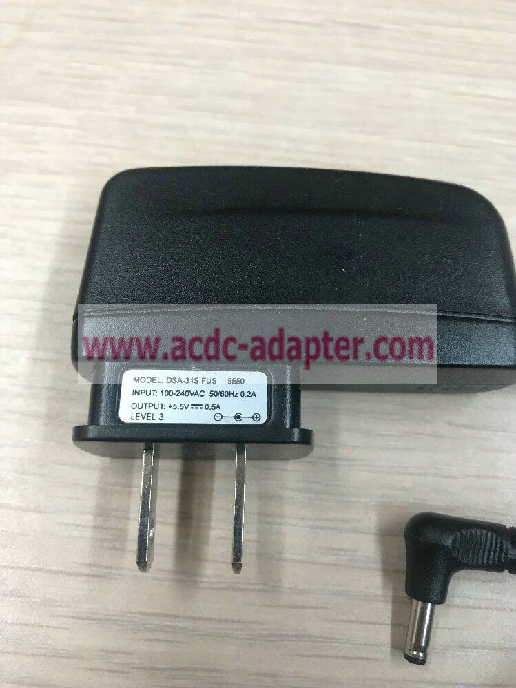 NEW DVE DSA-315 FUS 5550 5.5V 0.5A AC Power Supply Adapter Charger NEW DVE DSA-315 FUS 5550 5.5V 0.5A AC Power Supply Adapter Charger
